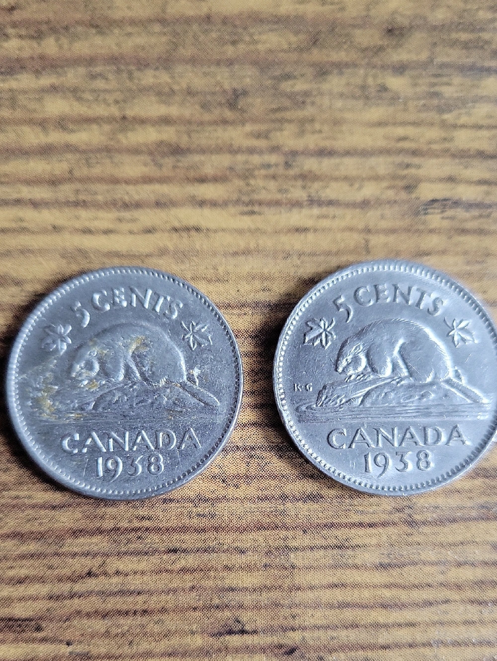Canada 1938 5 Cents Silver-Colored Coin - Classic Design